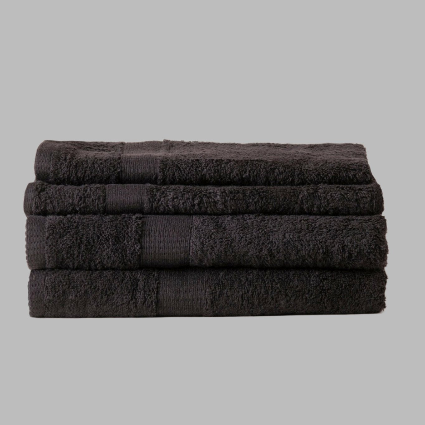 Black Dash Striped Towels - Set of 4 - THE LINEN COMPANY