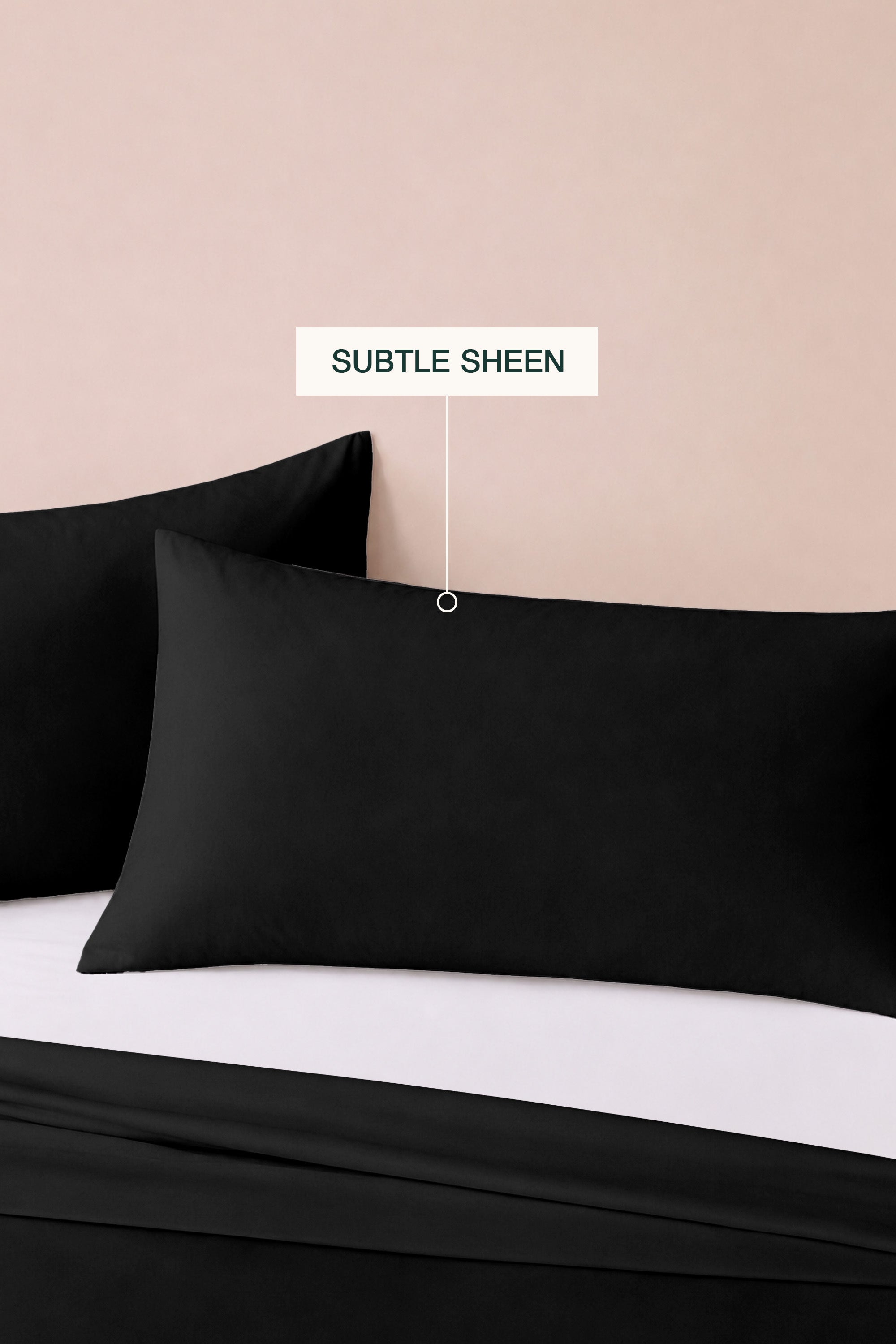 T200 Black Pillowcases