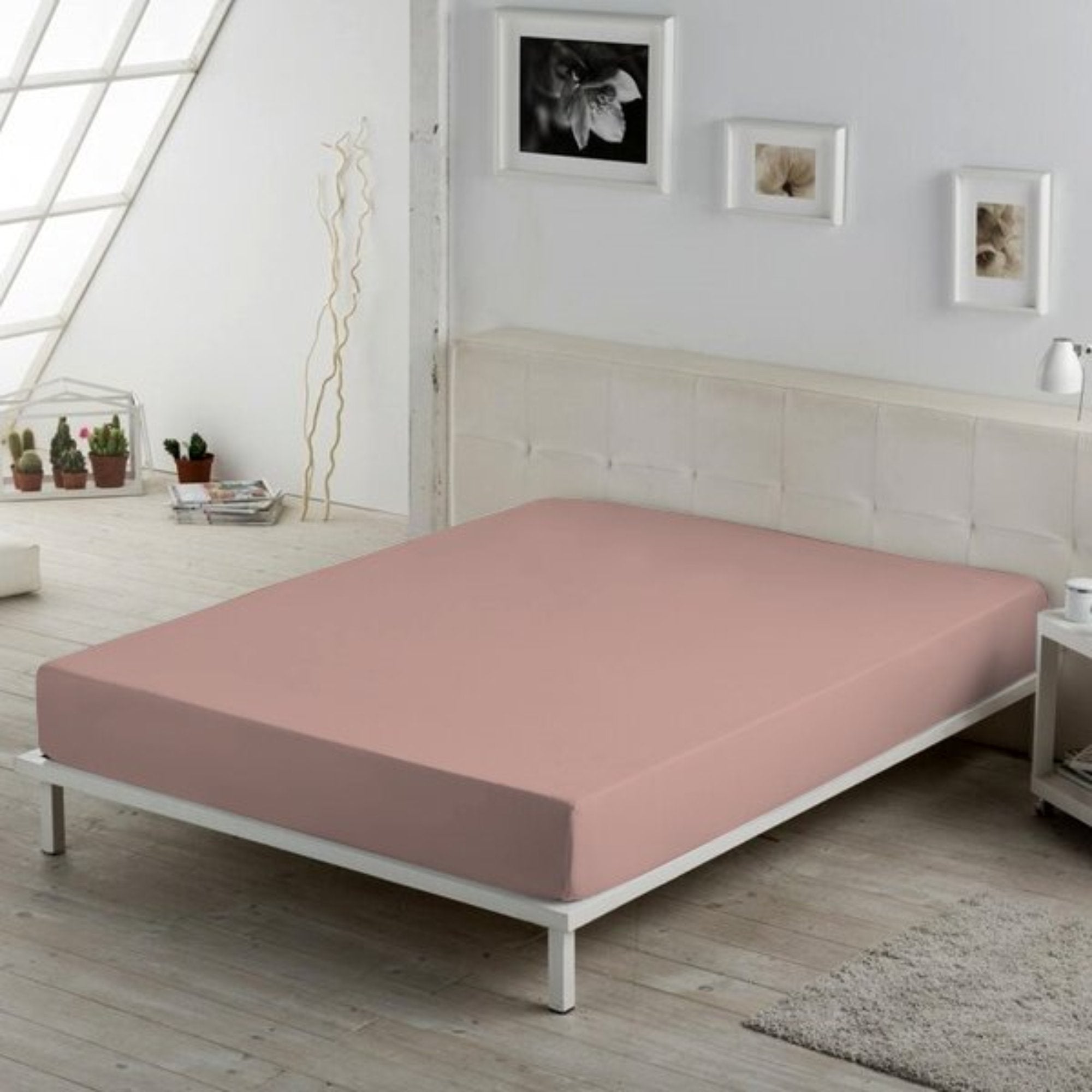 Blossom Pink Solid Bed Sheet Set - THE LINEN COMPANY