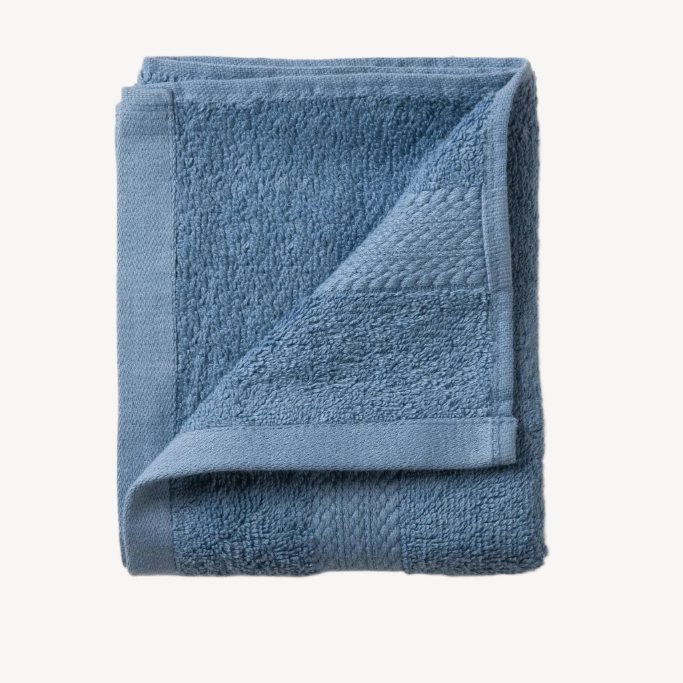 Blue Lattice Triple Stripe Hand Towel - THE LINEN COMPANY