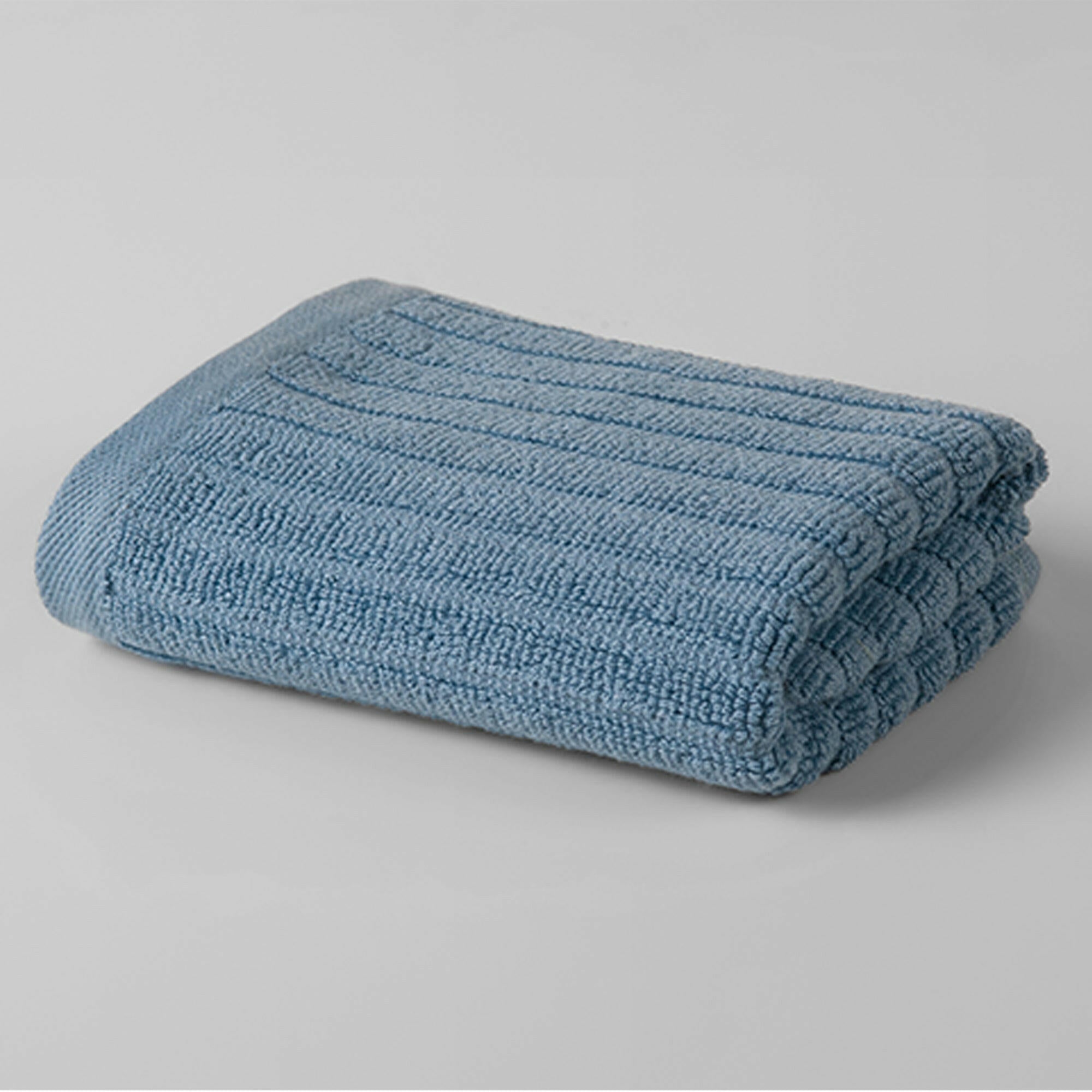 Blue Ribbed Mini Hand Towel - THE LINEN COMPANY