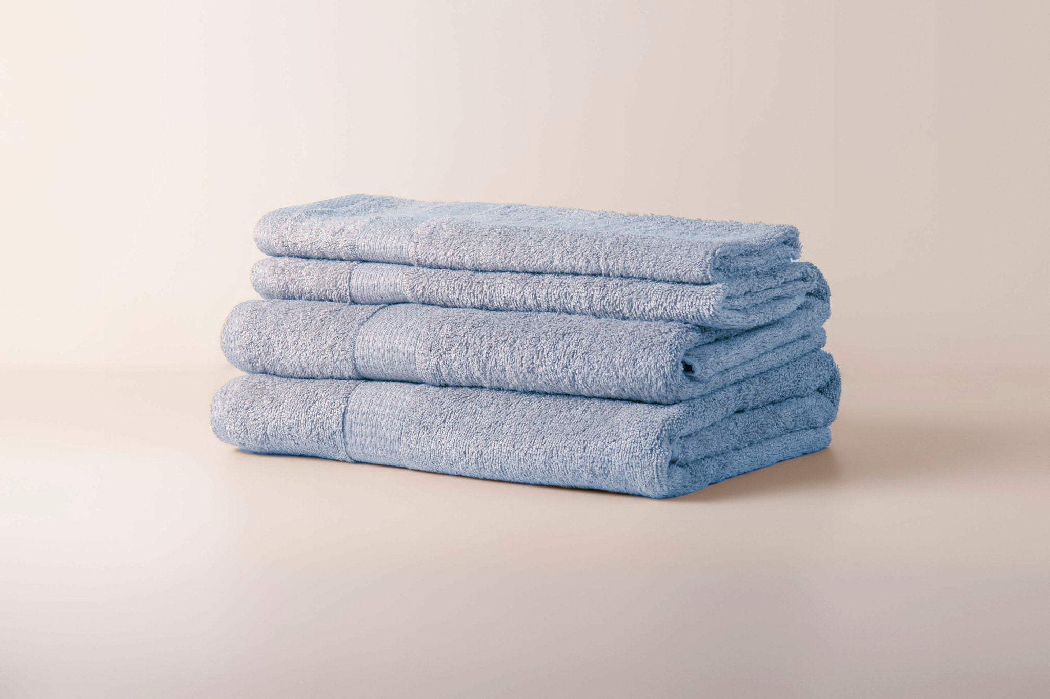 Royal Blue Dash Striped Towels - Set of 4