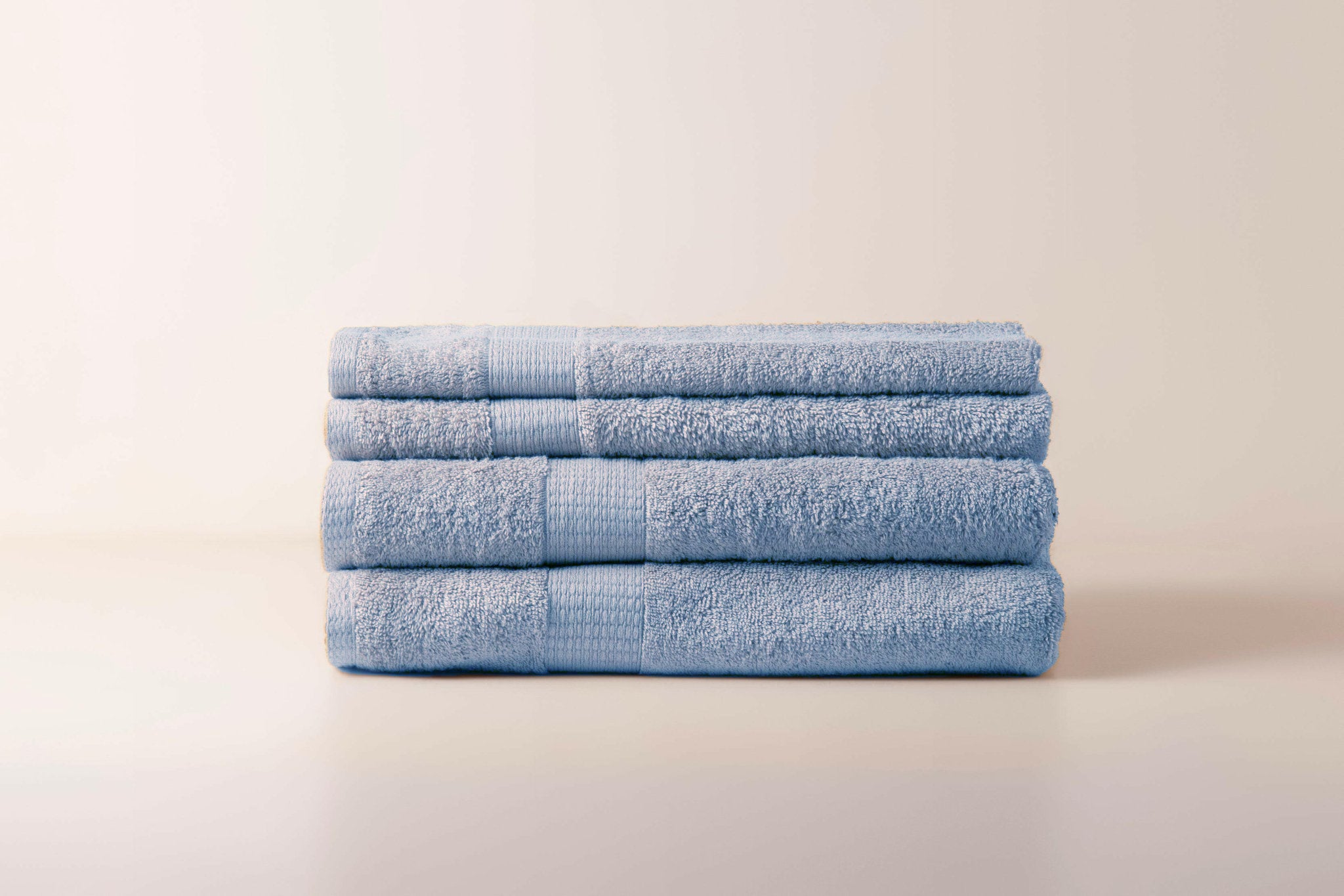 Royal Blue Dash Striped Towels - Set of 4