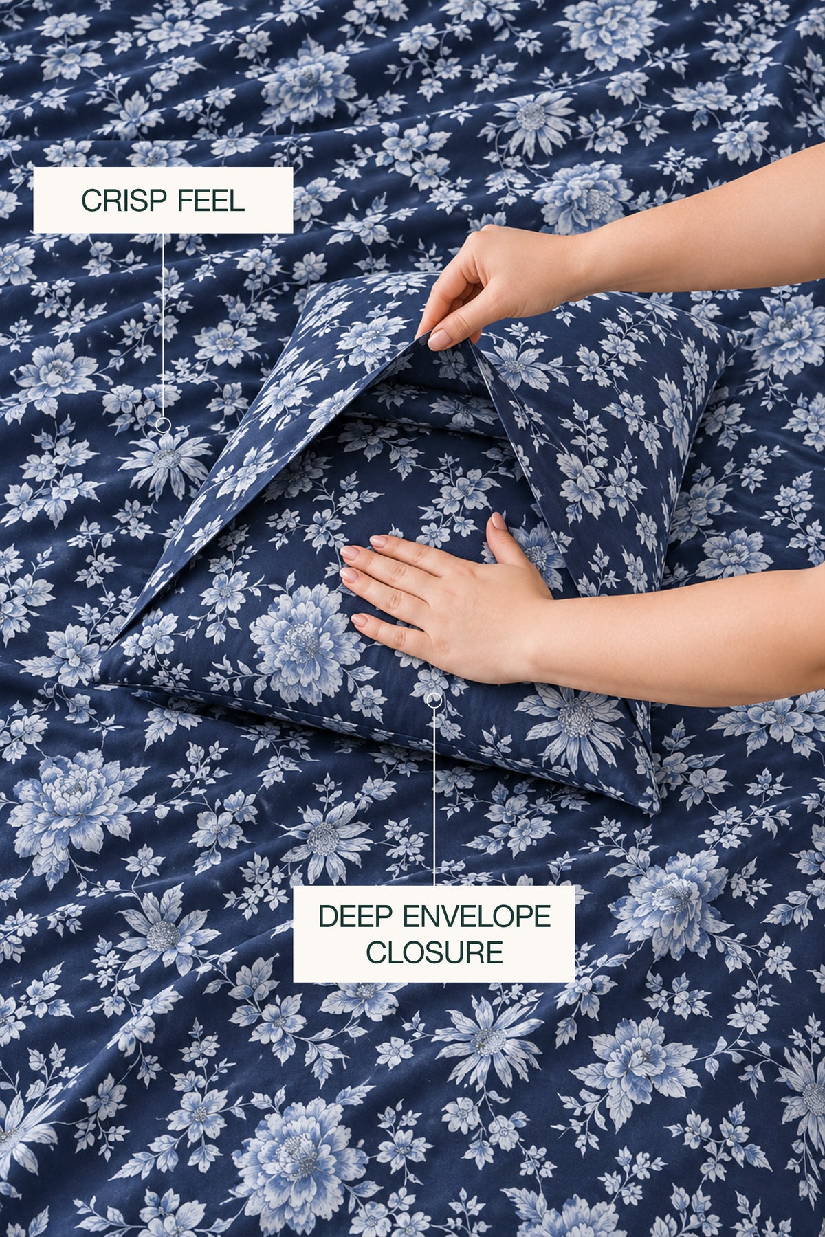 Blue Dreamscape Percale Duvet Cover set