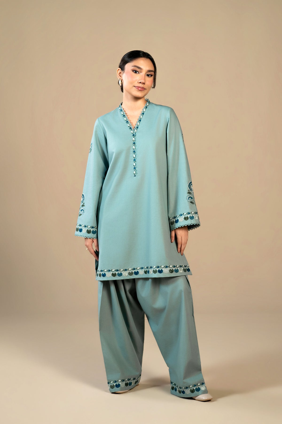 Blue Haze Khaddar Set