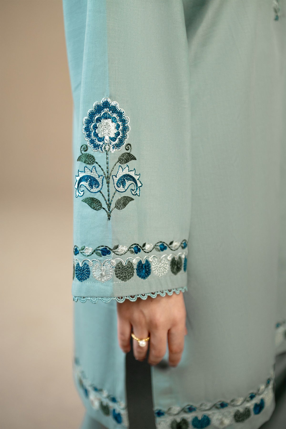 Blue Haze Khaddar Set
