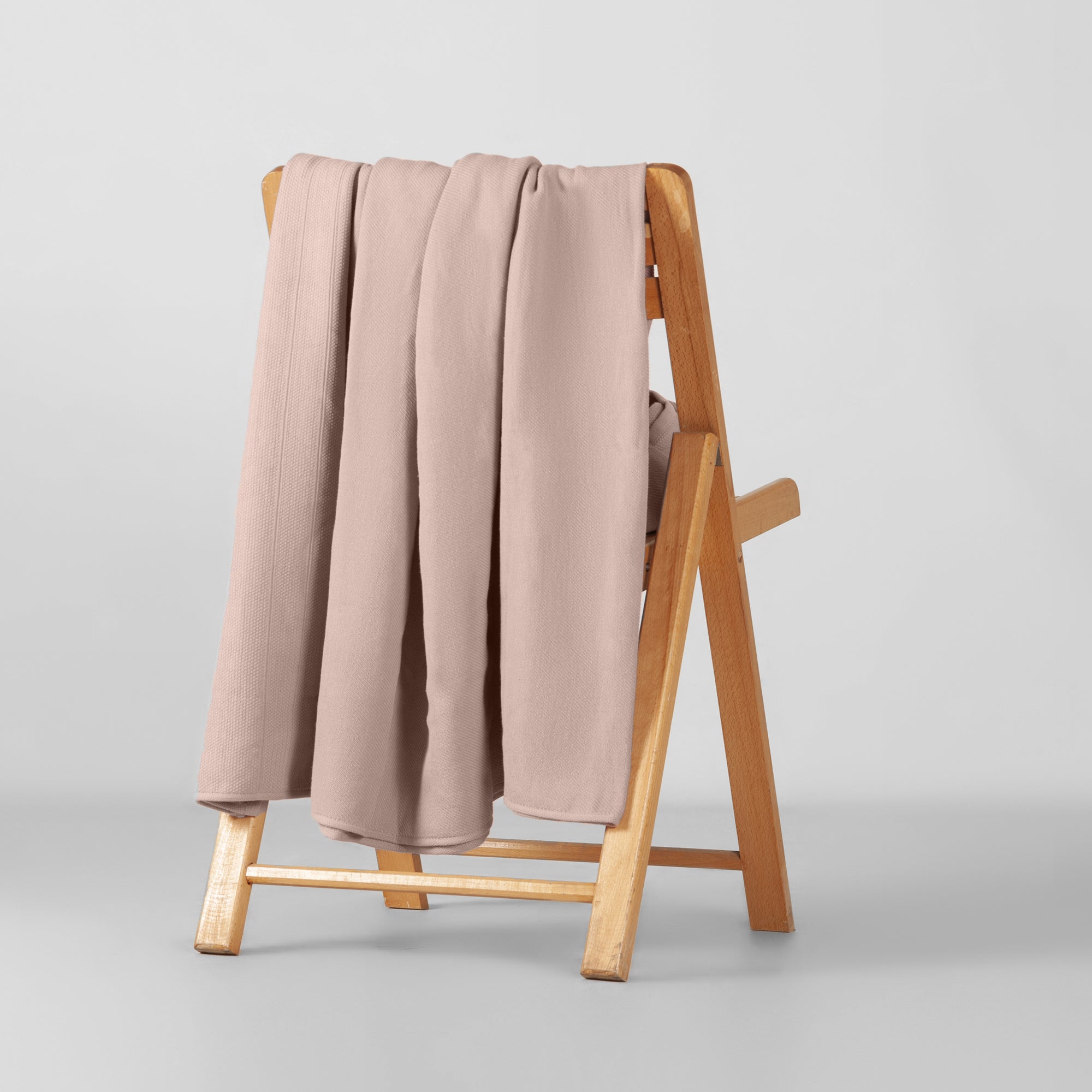 Blush Pink Cotton Throw Blanket