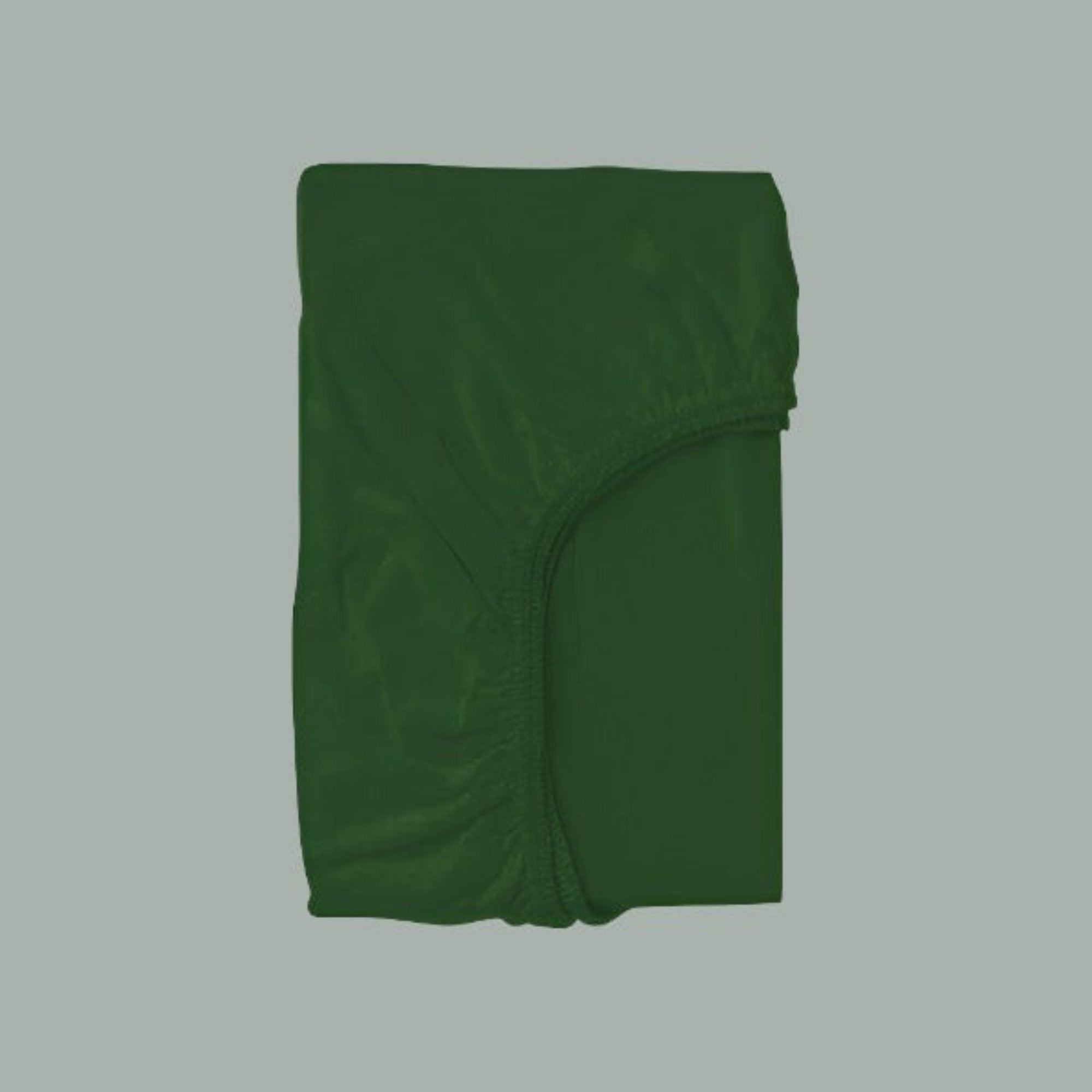 Bottle Green Solid Bed Sheet Set - THE LINEN COMPANY