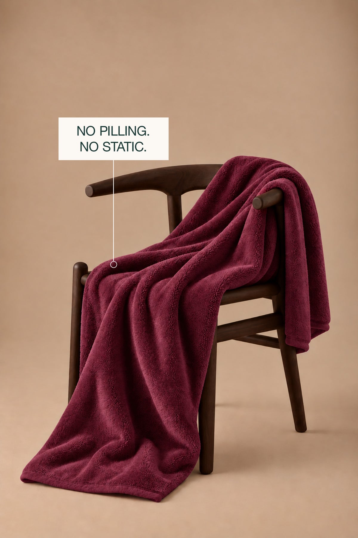 Burgundy Plush Blanket
