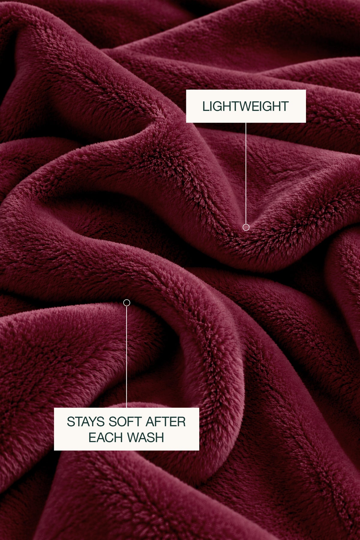 Burgundy Plush Blanket