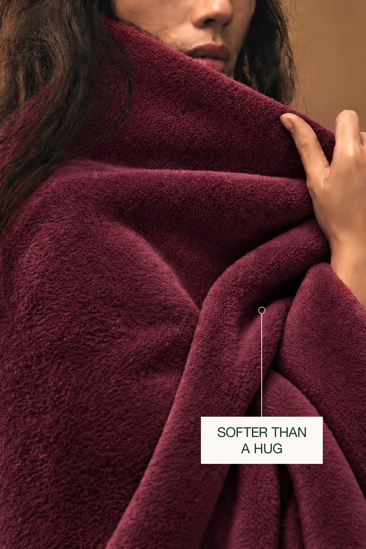 Burgundy Plush Blanket