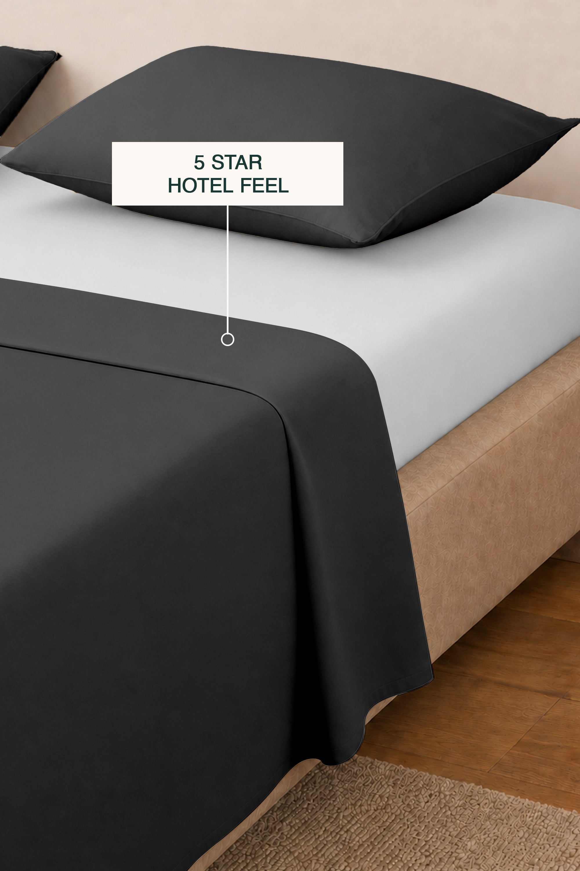 T200 Charcoal Bed Sheet Set
