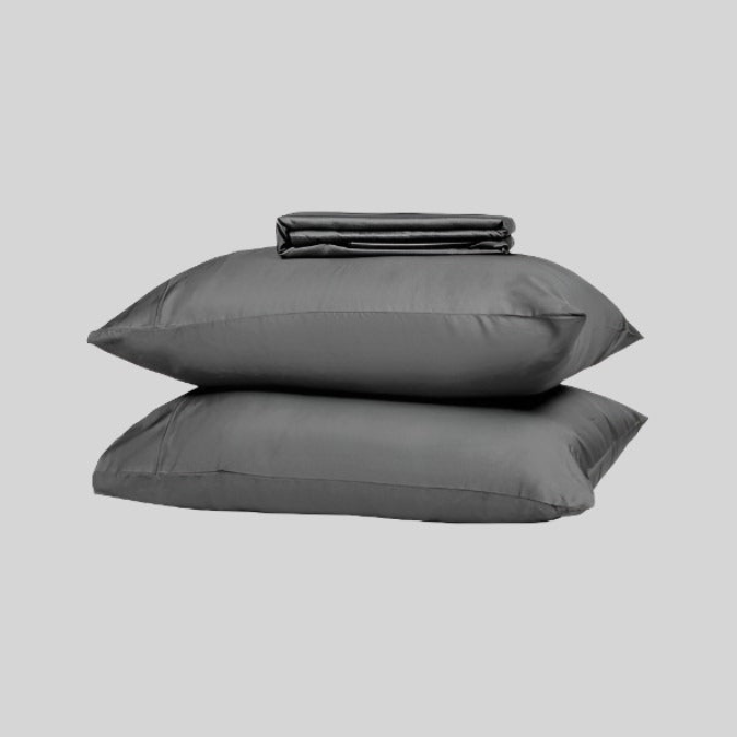 Charcoal Solid bed Sheet Set