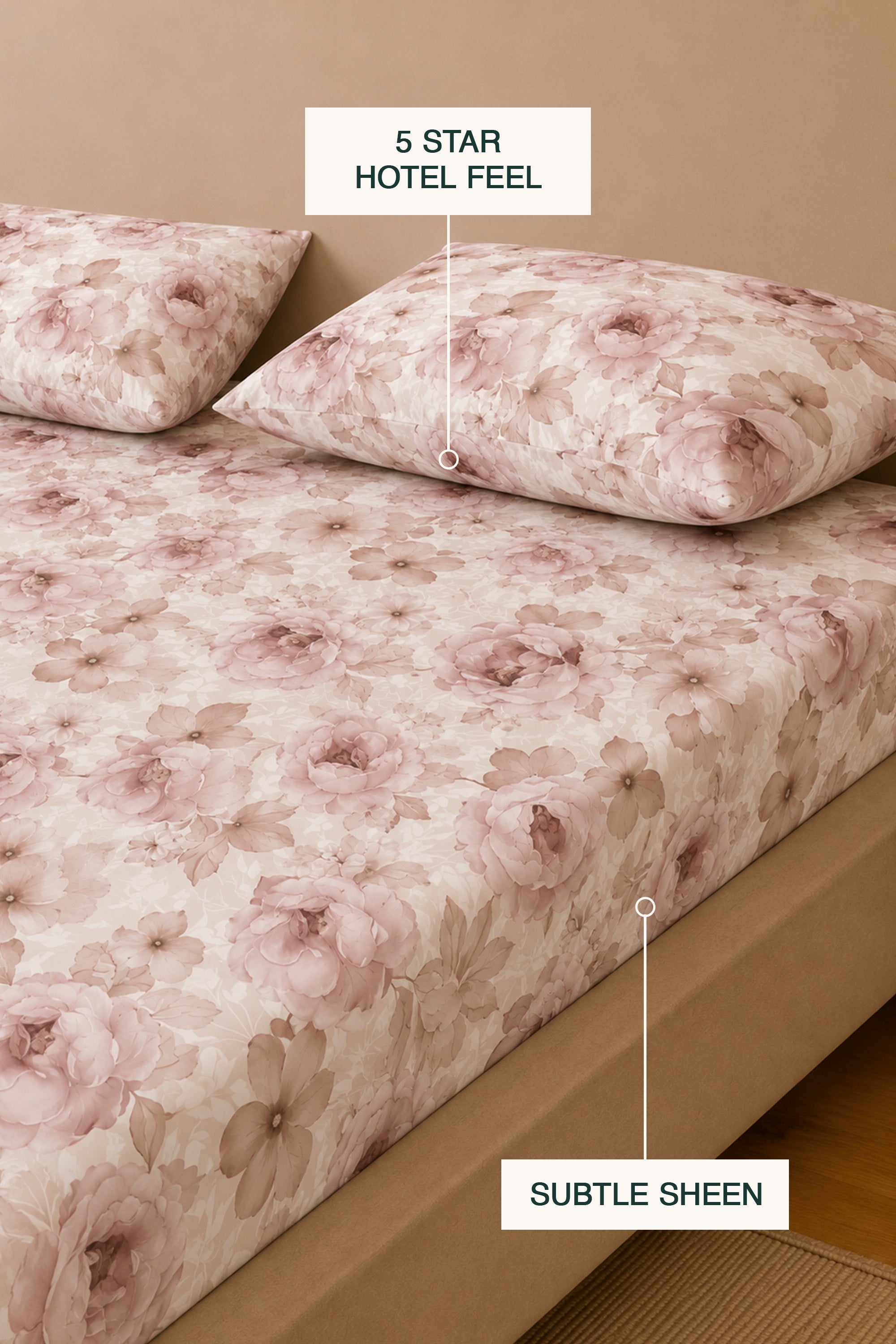 Clementine Sateen Bed Sheet Set