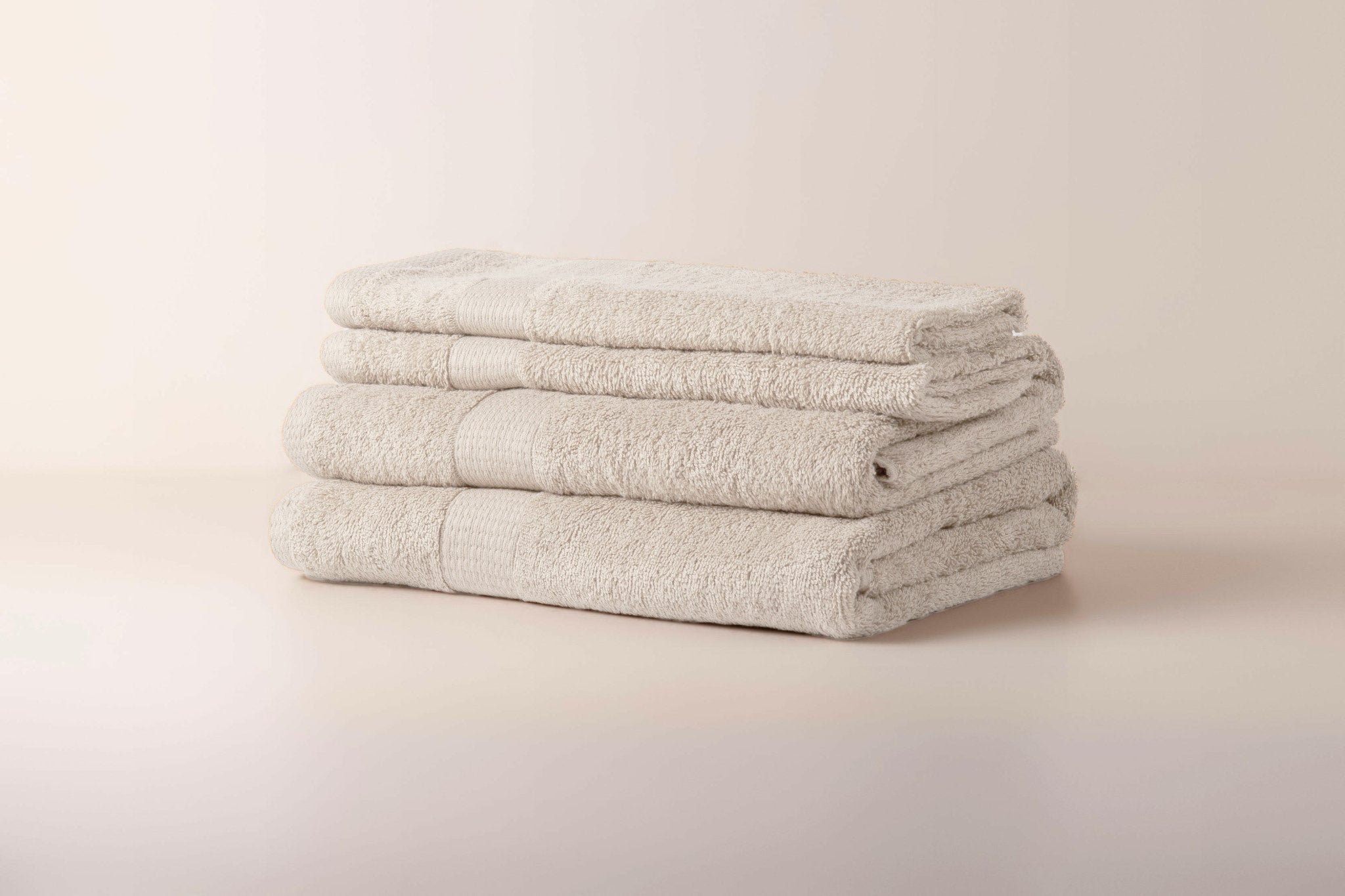 Cream Dash Striped Towels - Set of 4