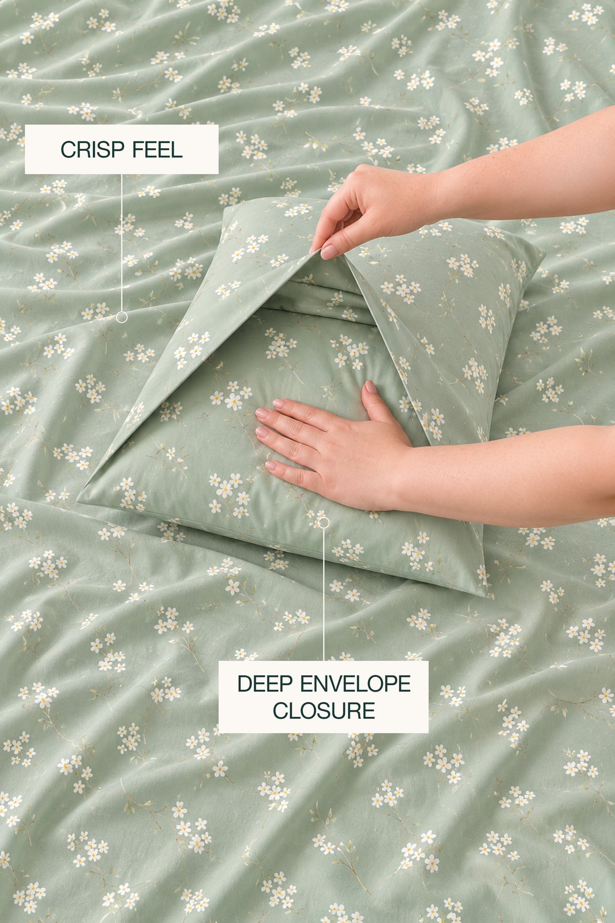Daisy Fantasy Percale Duvet Cover set