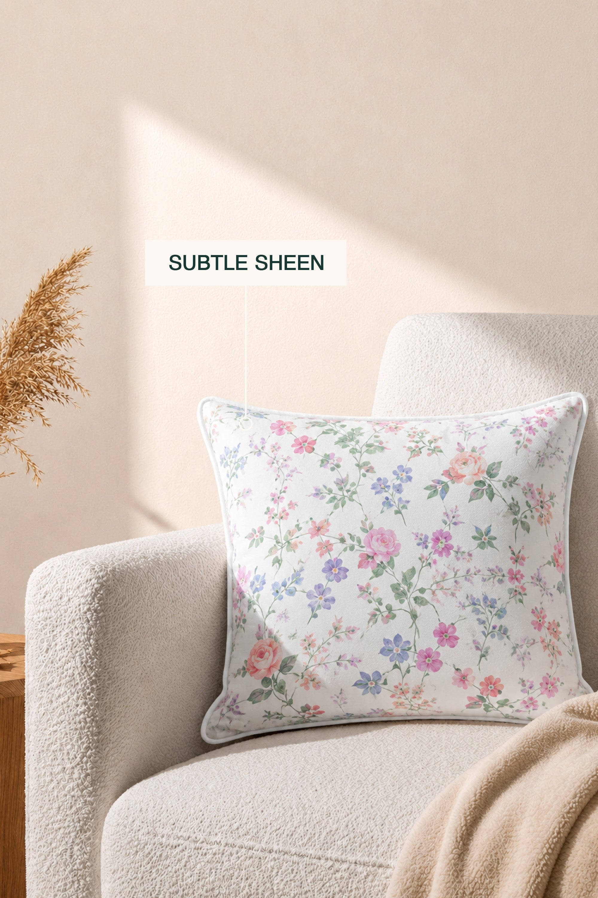 Dainty Vellum Sateen Cushion Cover