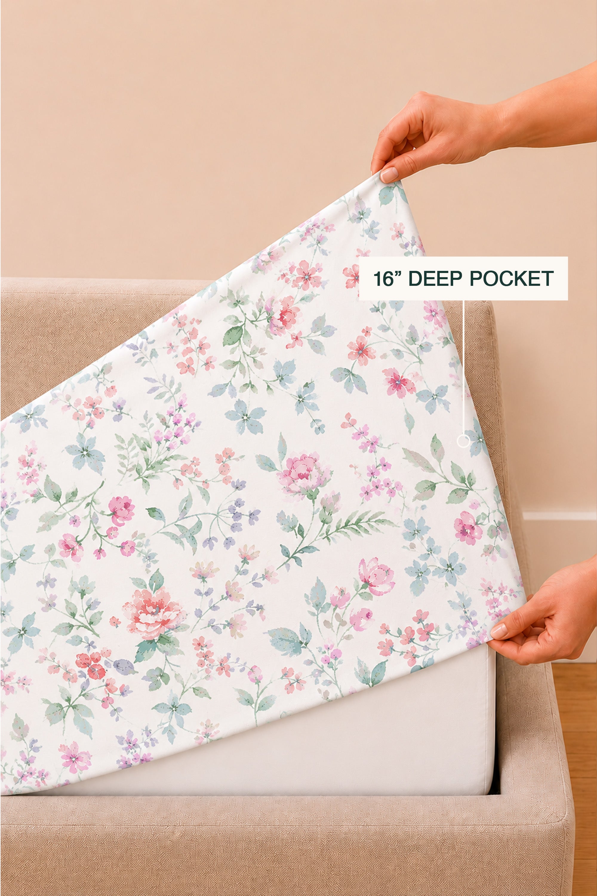 Dainty Vellum Sateen Bed Sheet Set