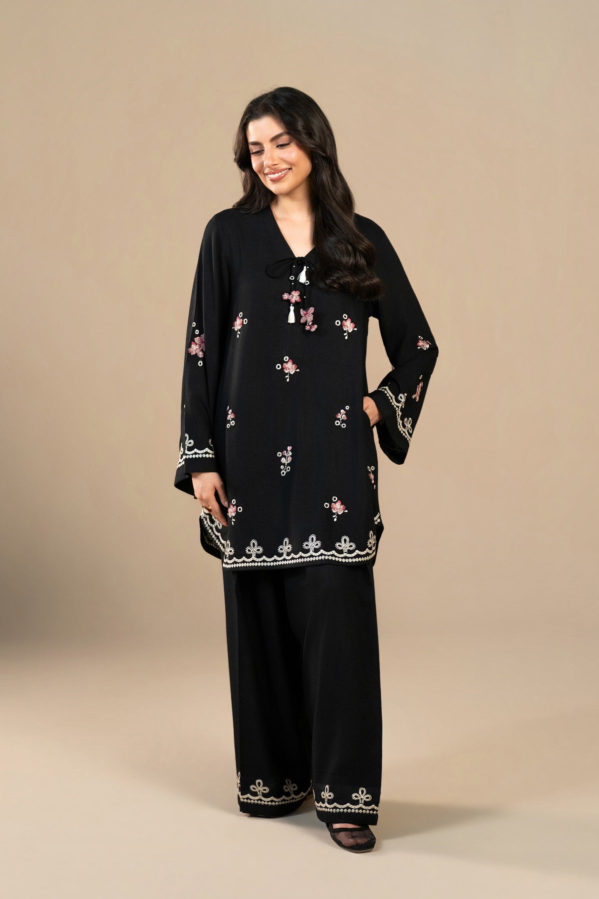 Dark Bloom Karandi Set