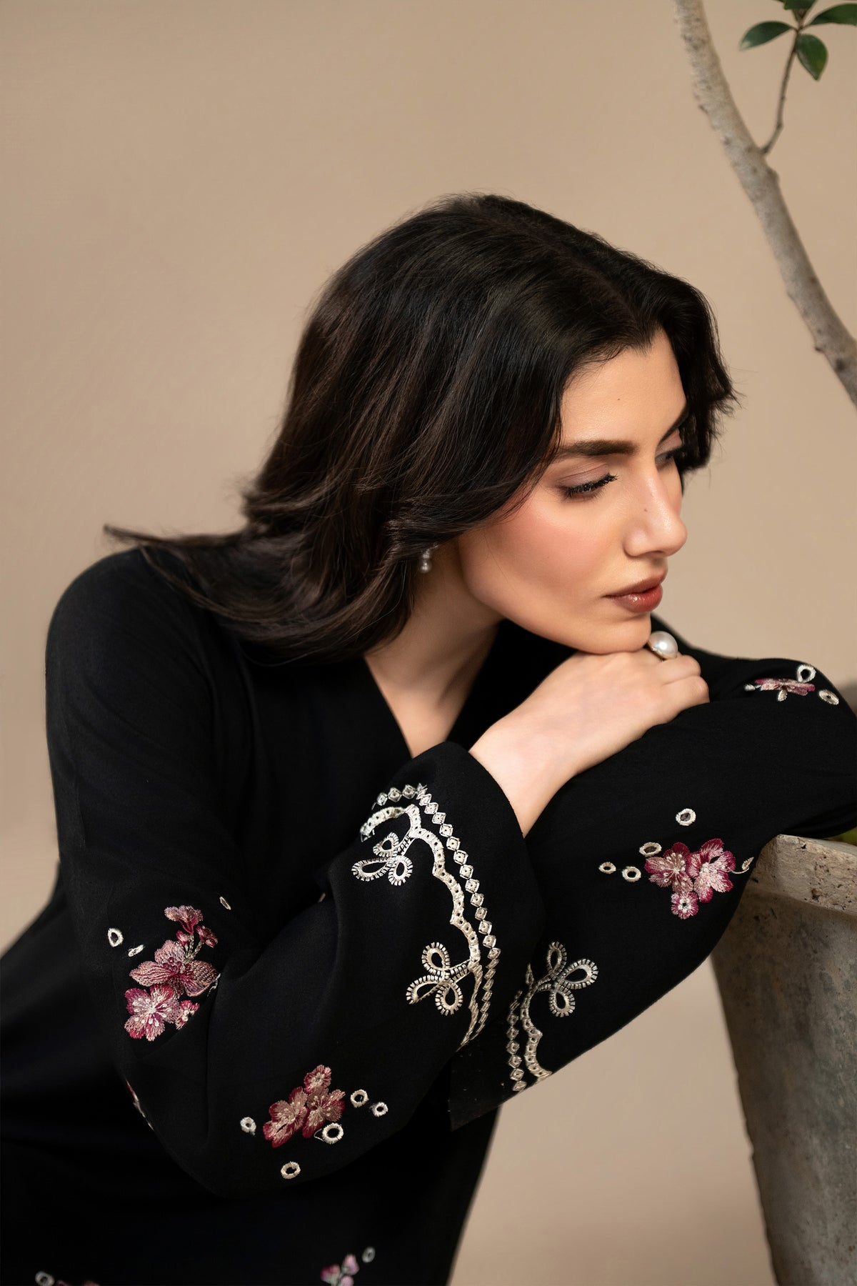 Dark Bloom Karandi Set