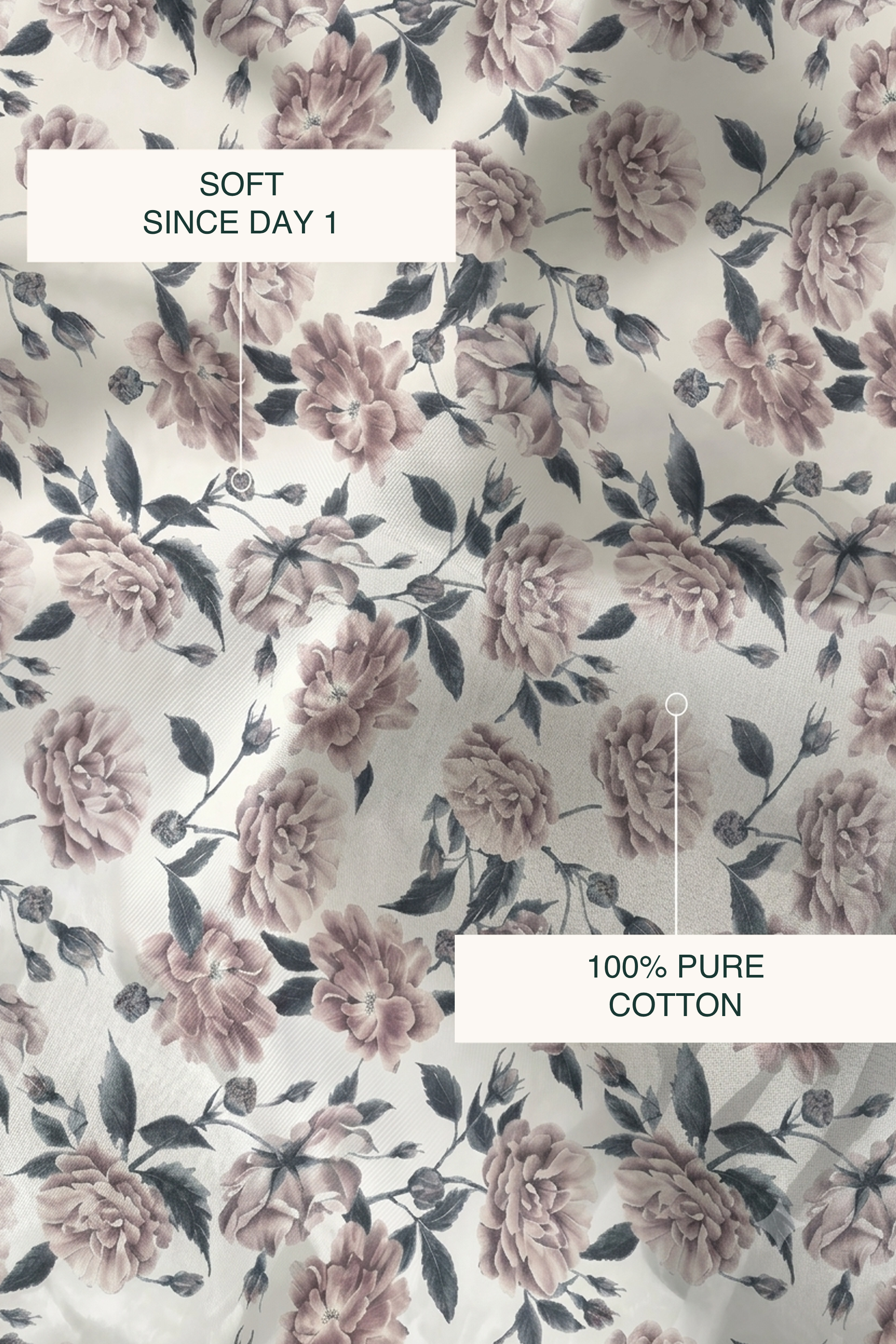 Dusk Bloom Sateen Cushion Cover