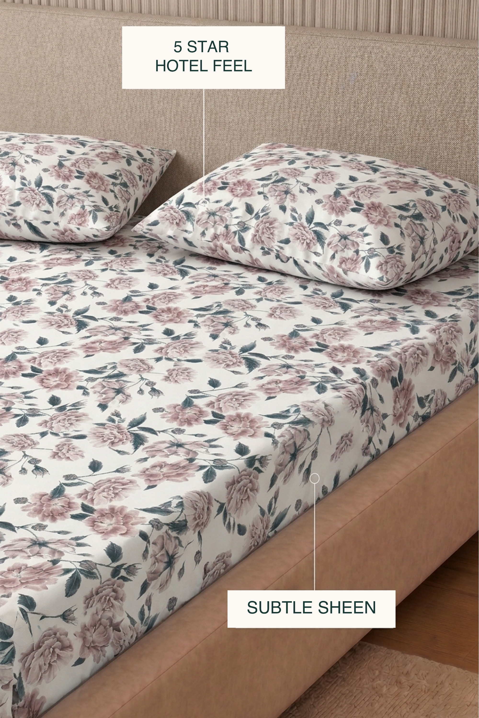 Dusk Bloom Sateen Bed Sheet Set