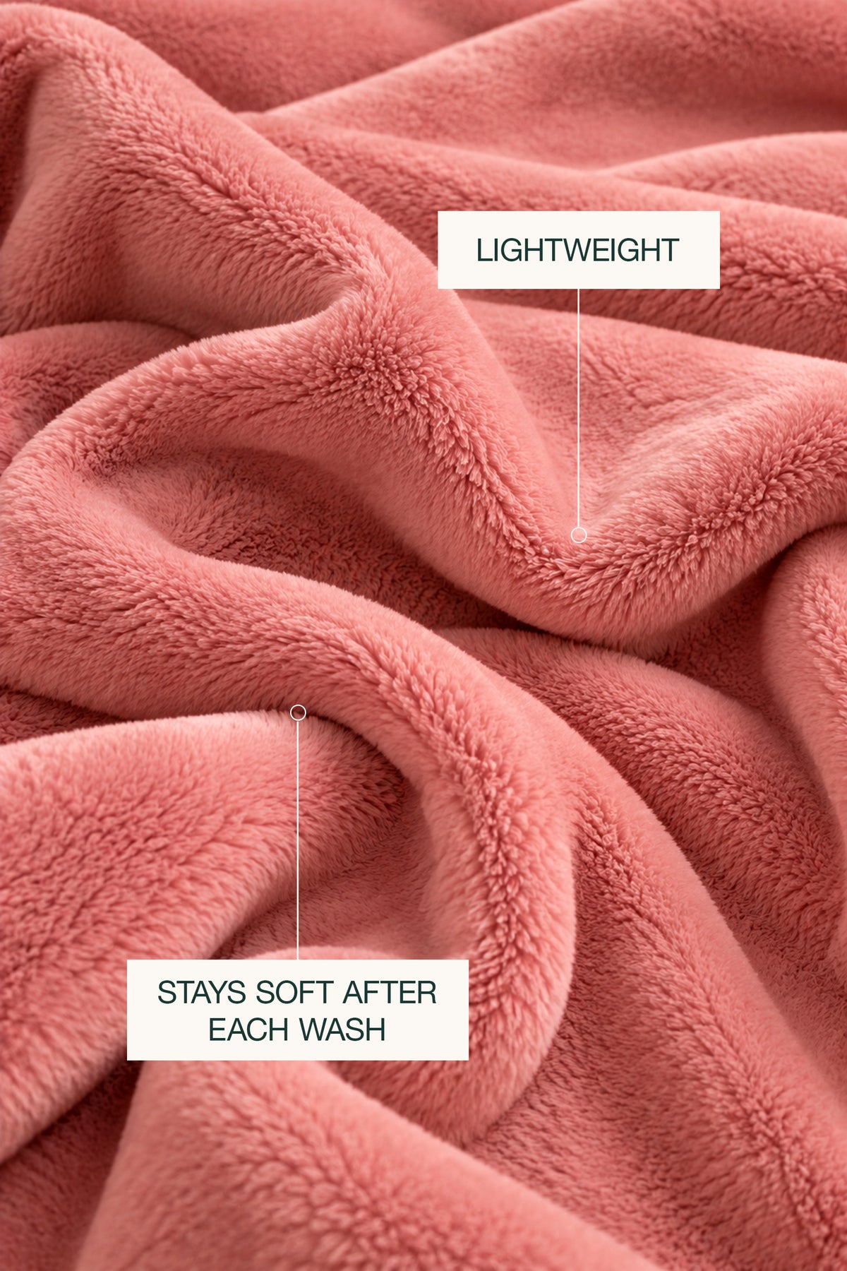 Dusty Rose Plush Blanket