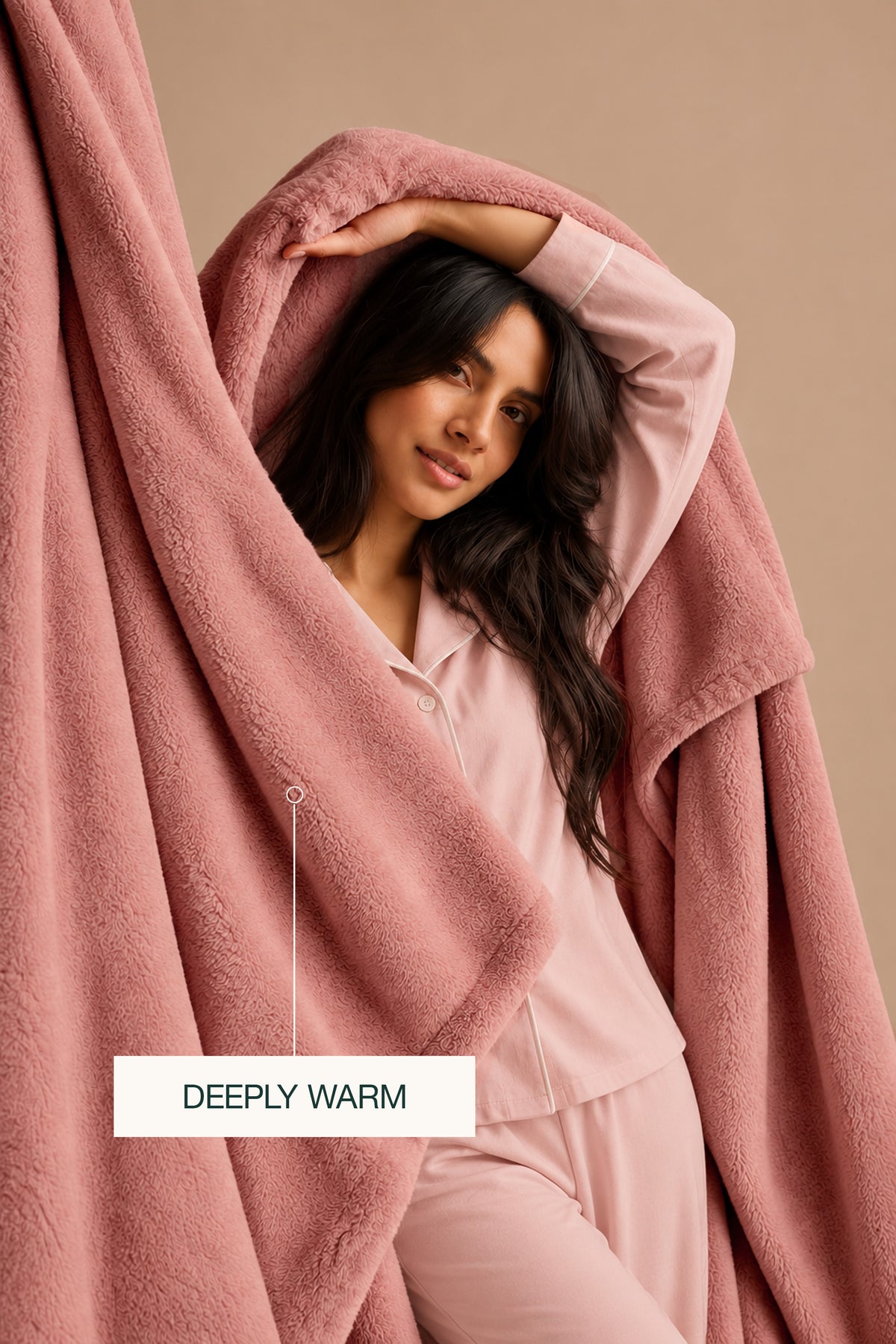 Dusty Rose Plush Blanket