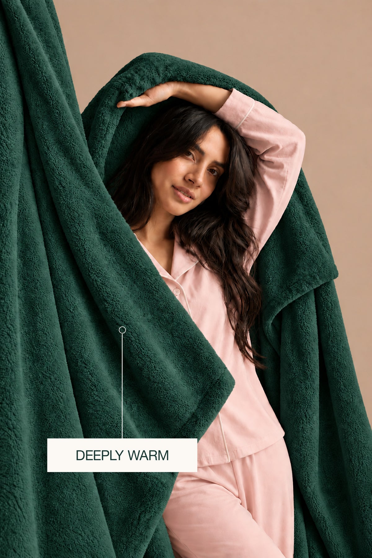 Emerald Green Plush Blanket