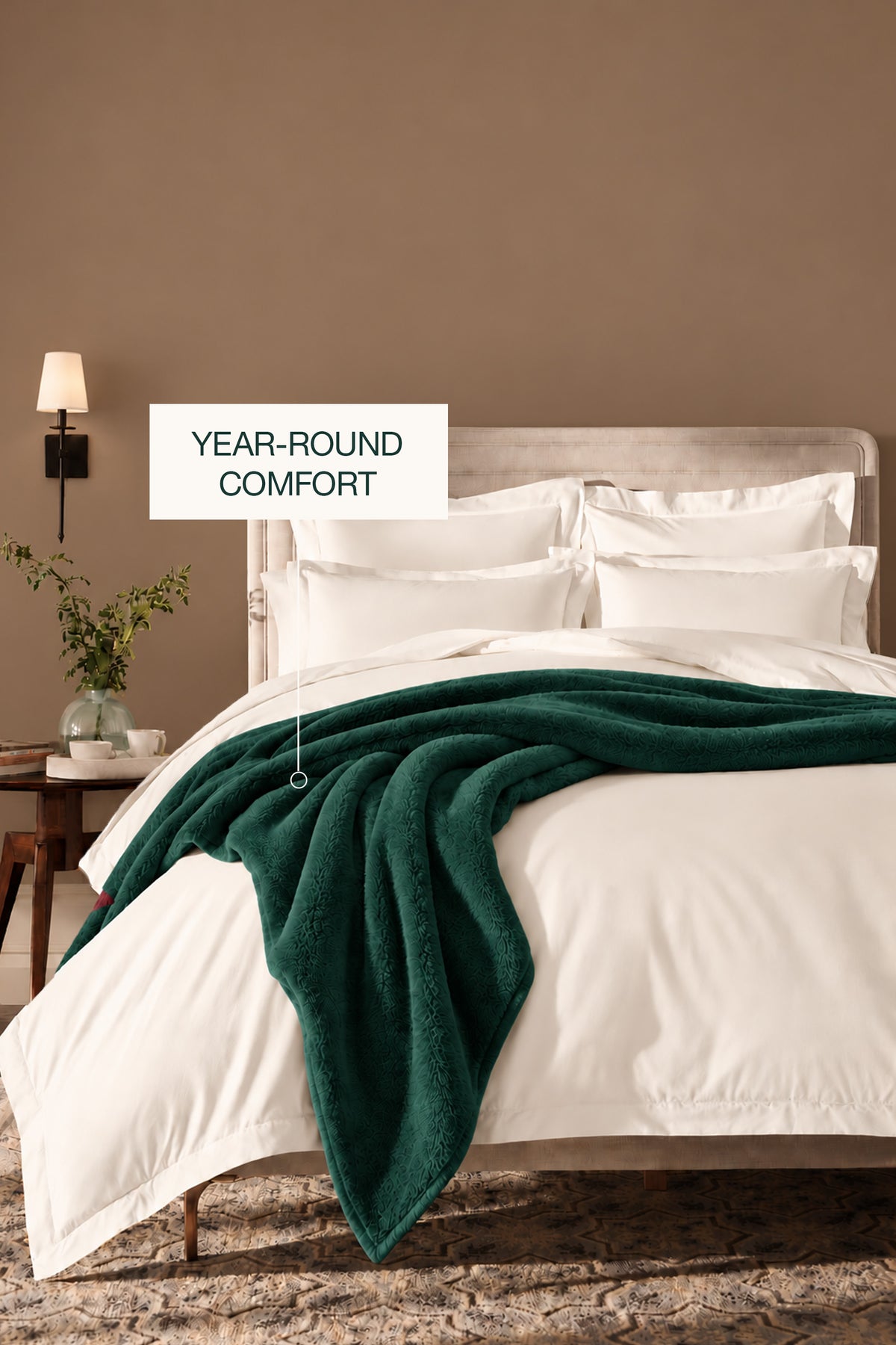 Emerald Green Plush Blanket