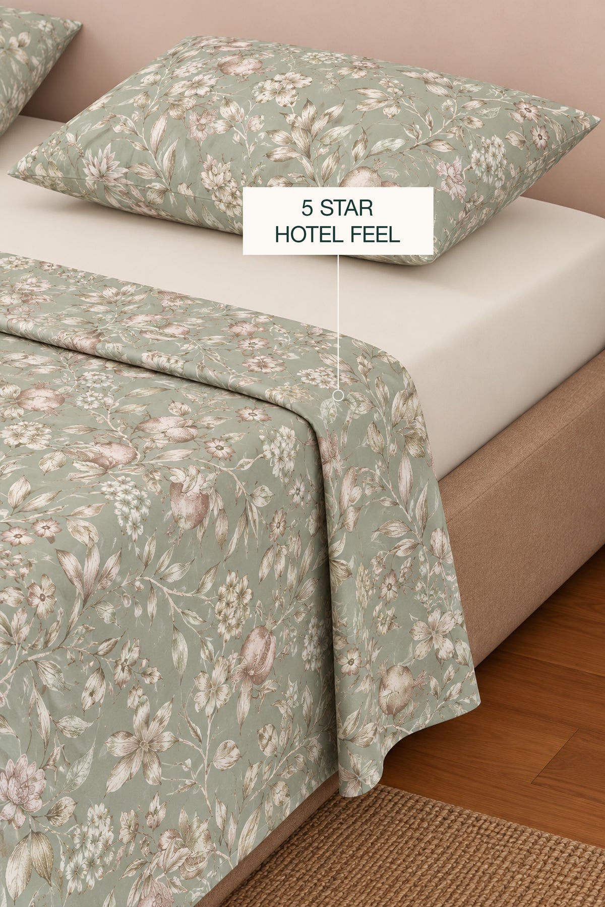Enchanted Sage Percale Bed Sheet Set