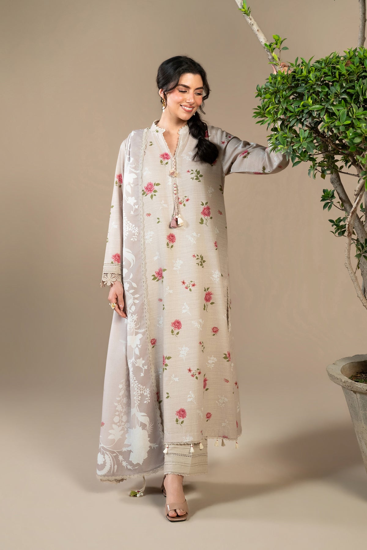 Fawn Petal 3 PC Unstitched