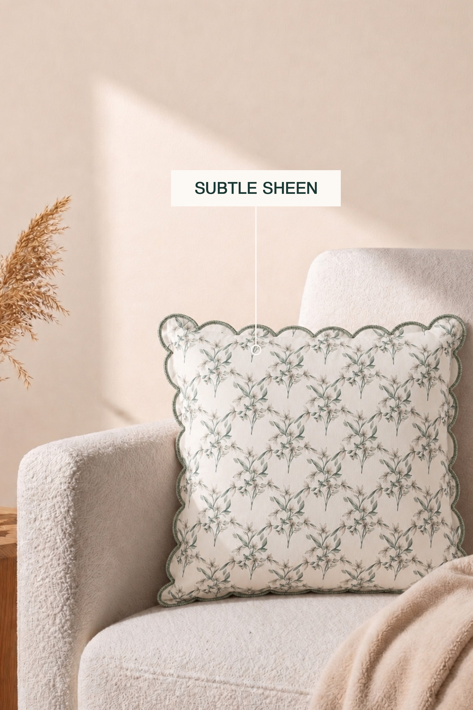 Foraged Flora Sateen Cushion Cover