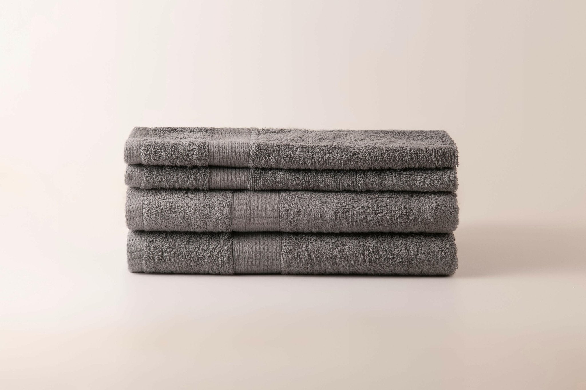 Grey Dash Striped Towels - Set of 4 - THE LINEN COMPANY