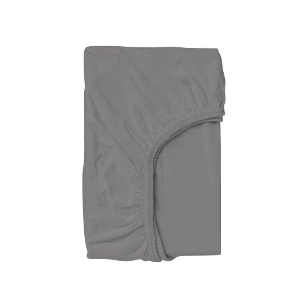 Grey Solid Fitted Sheet Set - THE LINEN COMPANY