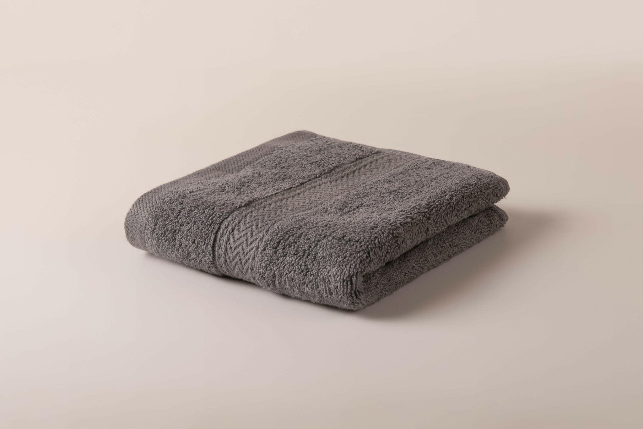 Grey Zigzag Hand Towel - THE LINEN COMPANY