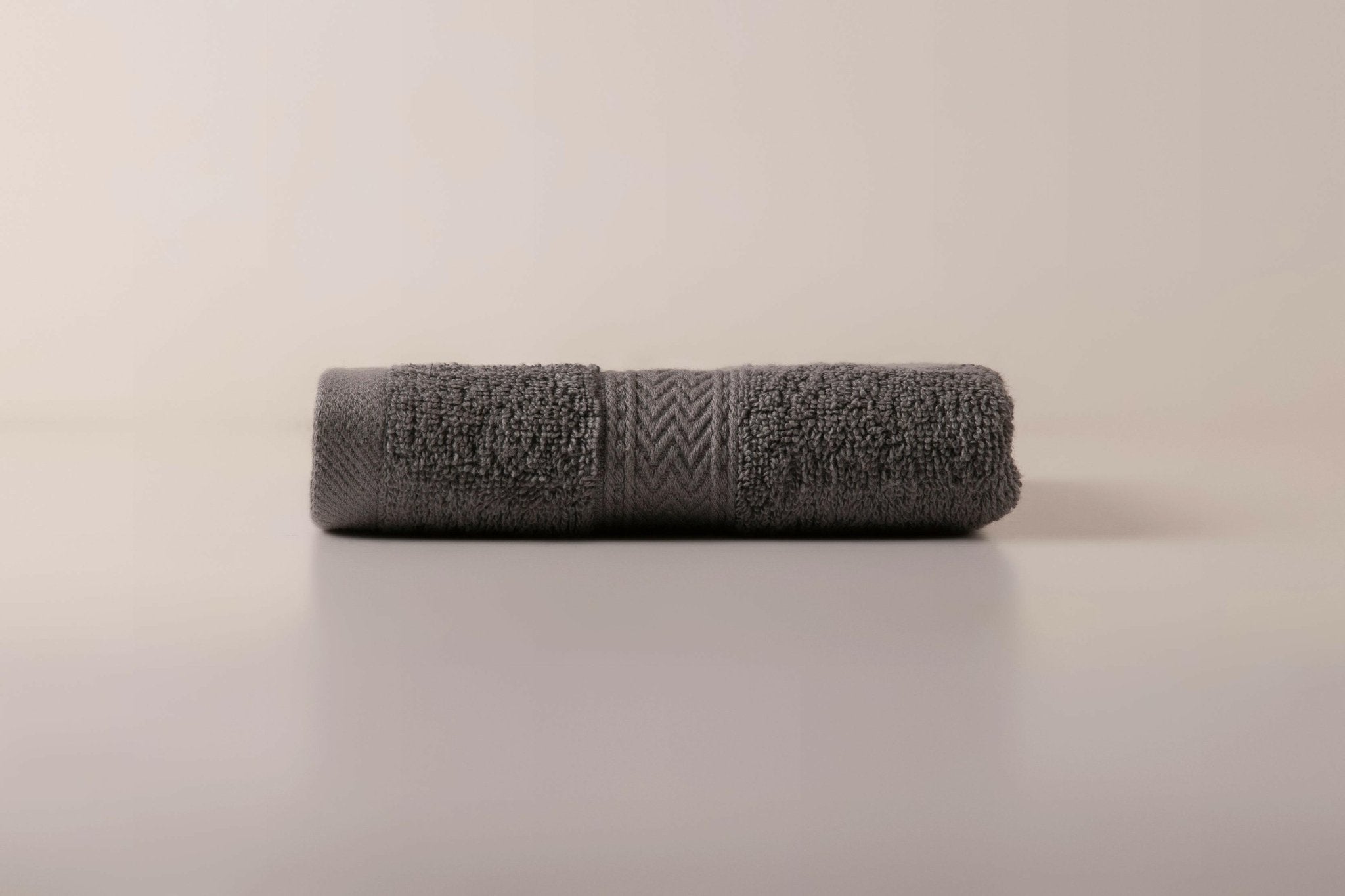 Grey Zigzag Hand Towel - THE LINEN COMPANY