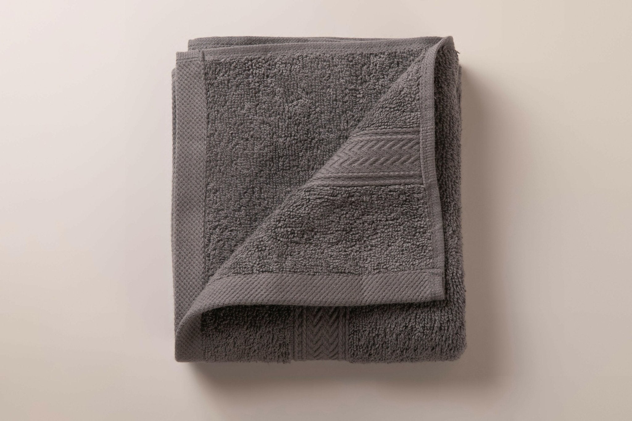 Grey Zigzag Hand Towel - THE LINEN COMPANY