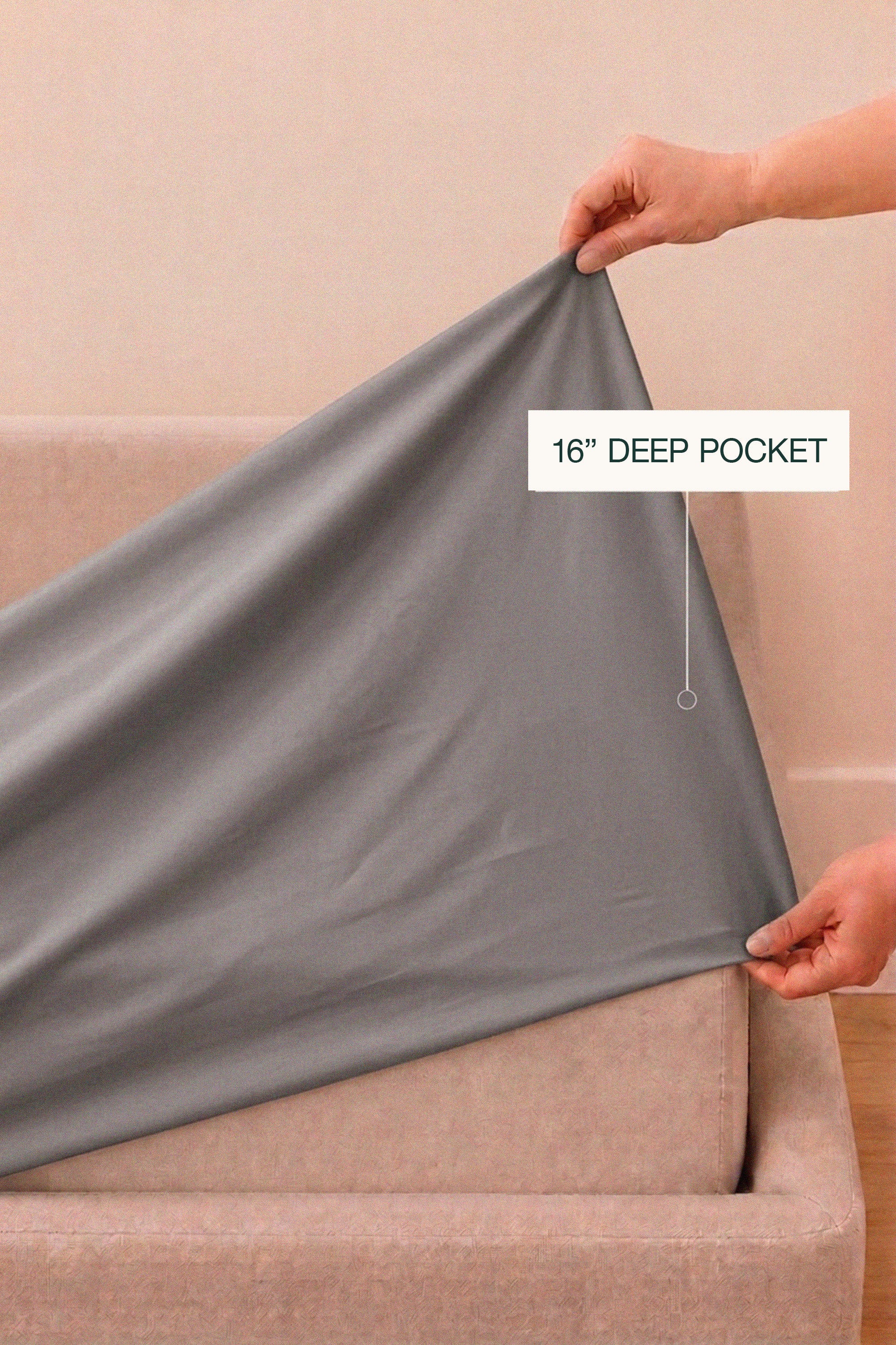 T400 Luxe Grey Embroidered Egyptian Cotton Bed Sheet Set