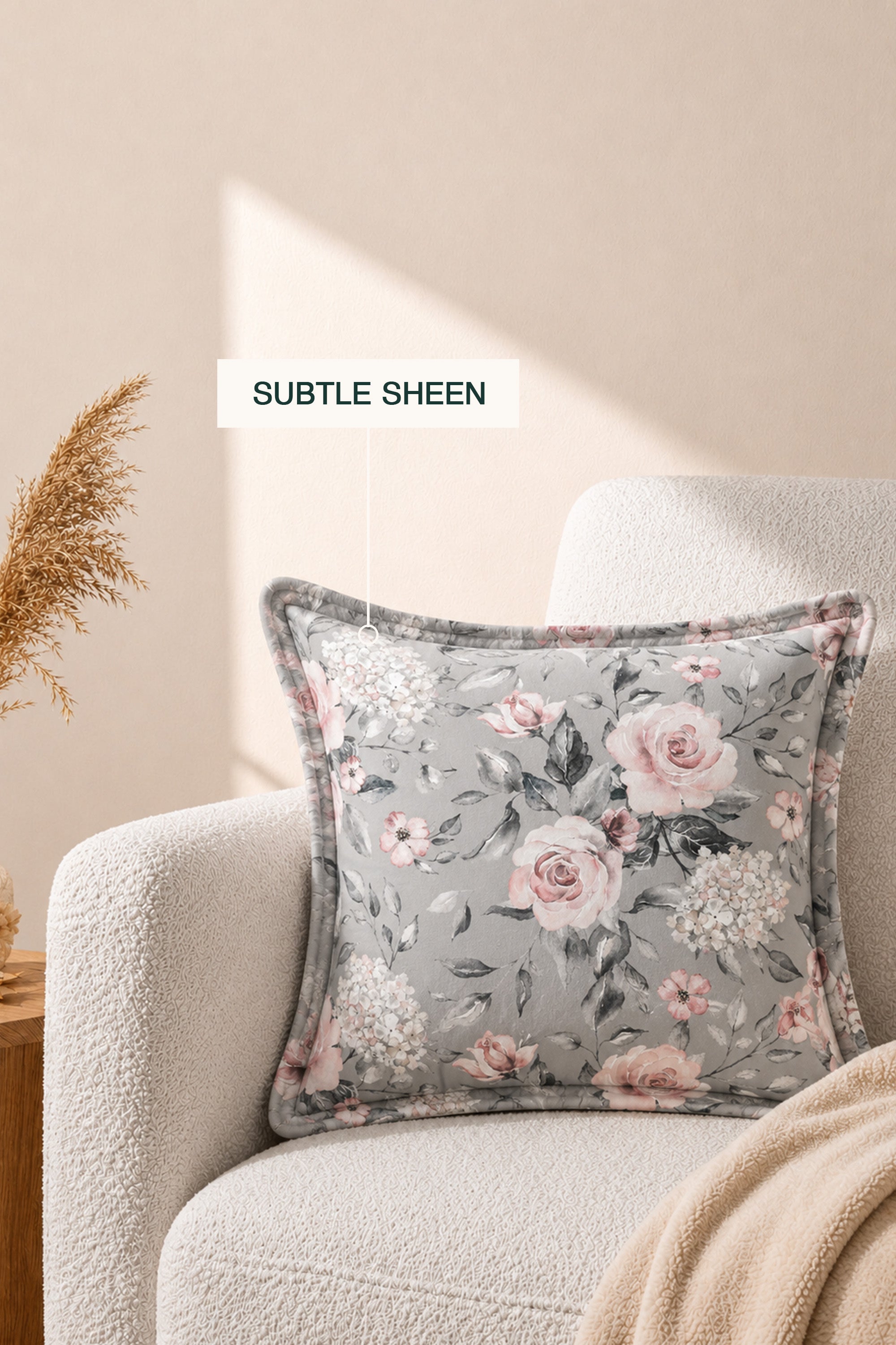 Grisaille Sateen Cushion Cover