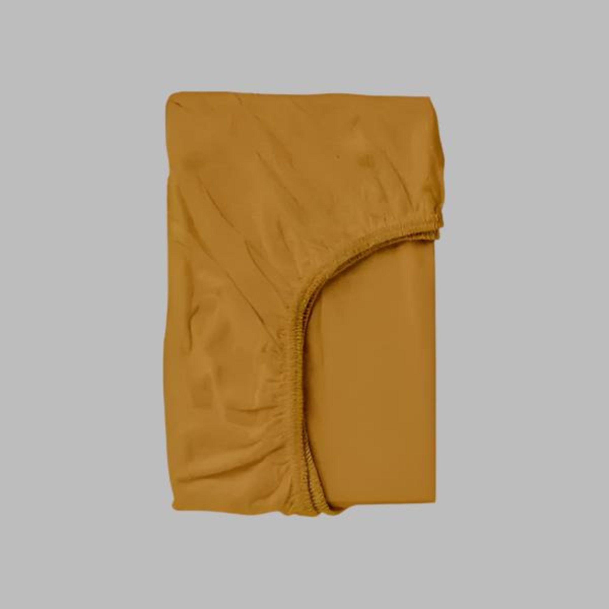 Honey Mustard Solid Bed Sheet Set - THE LINEN COMPANY