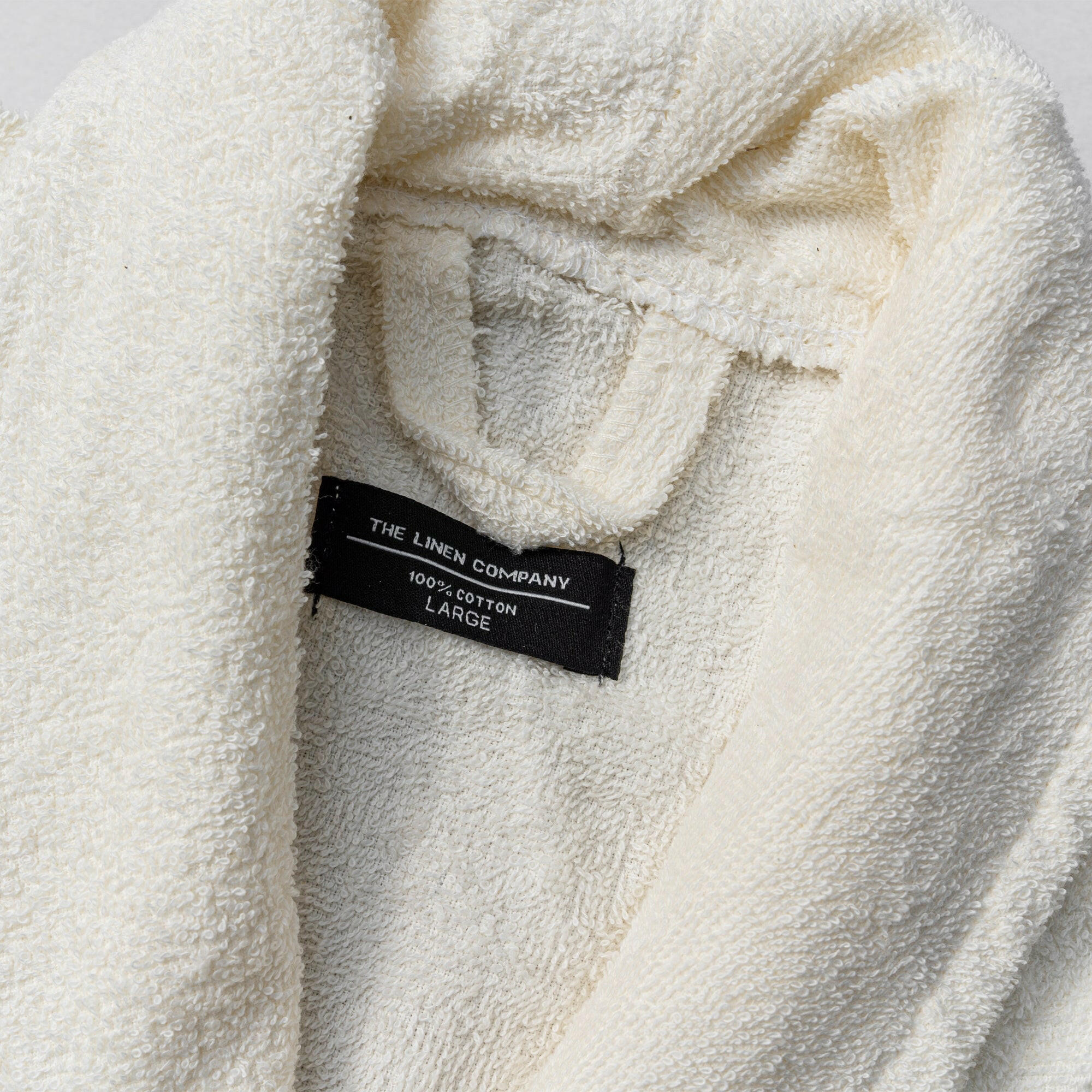 Ivory Collared Bathrobe - THE LINEN COMPANY