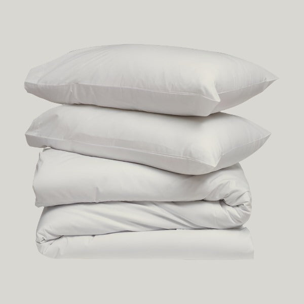 Ivory Solid Duvet Cover Set - THE LINEN COMPANY