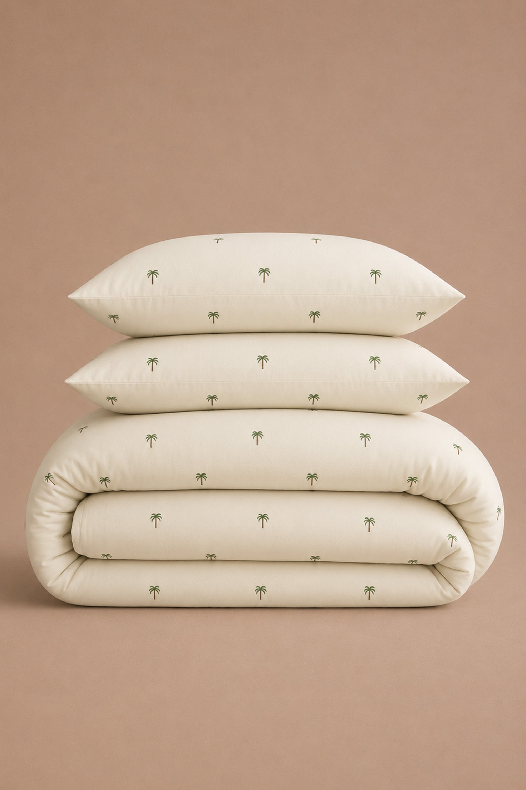 T400 Luxe Ivory Embroidered Egyptian Cotton Duvet Cover Set