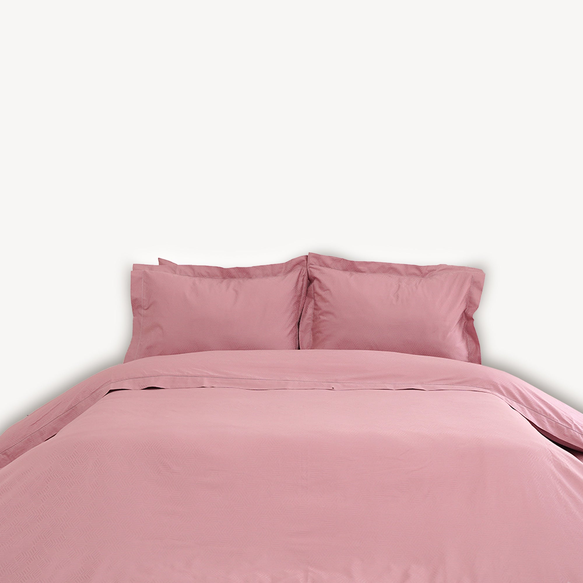 Rose Pink Jacquard T400 Duvet Cover Set