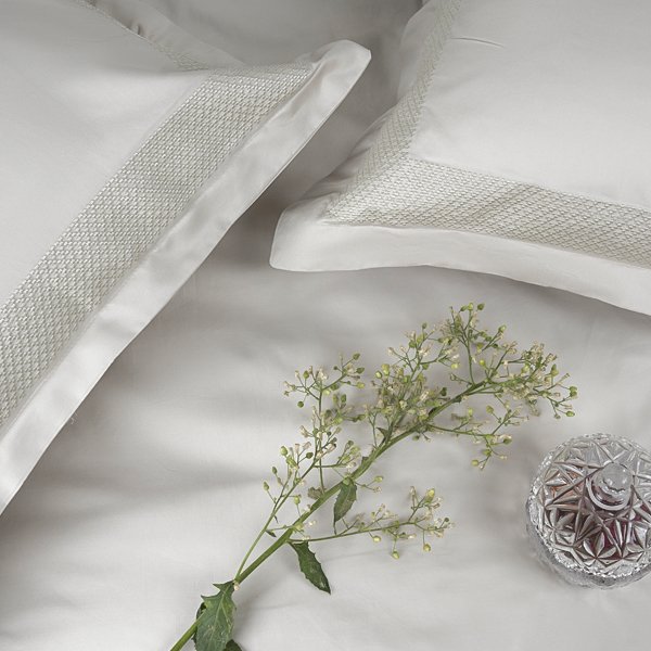 Linen 800 Supima Wood Work Duvet Cover Set - THE LINEN COMPANY