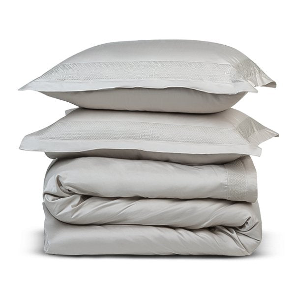 Linen 800 Supima Wood Work Duvet Cover Set - THE LINEN COMPANY