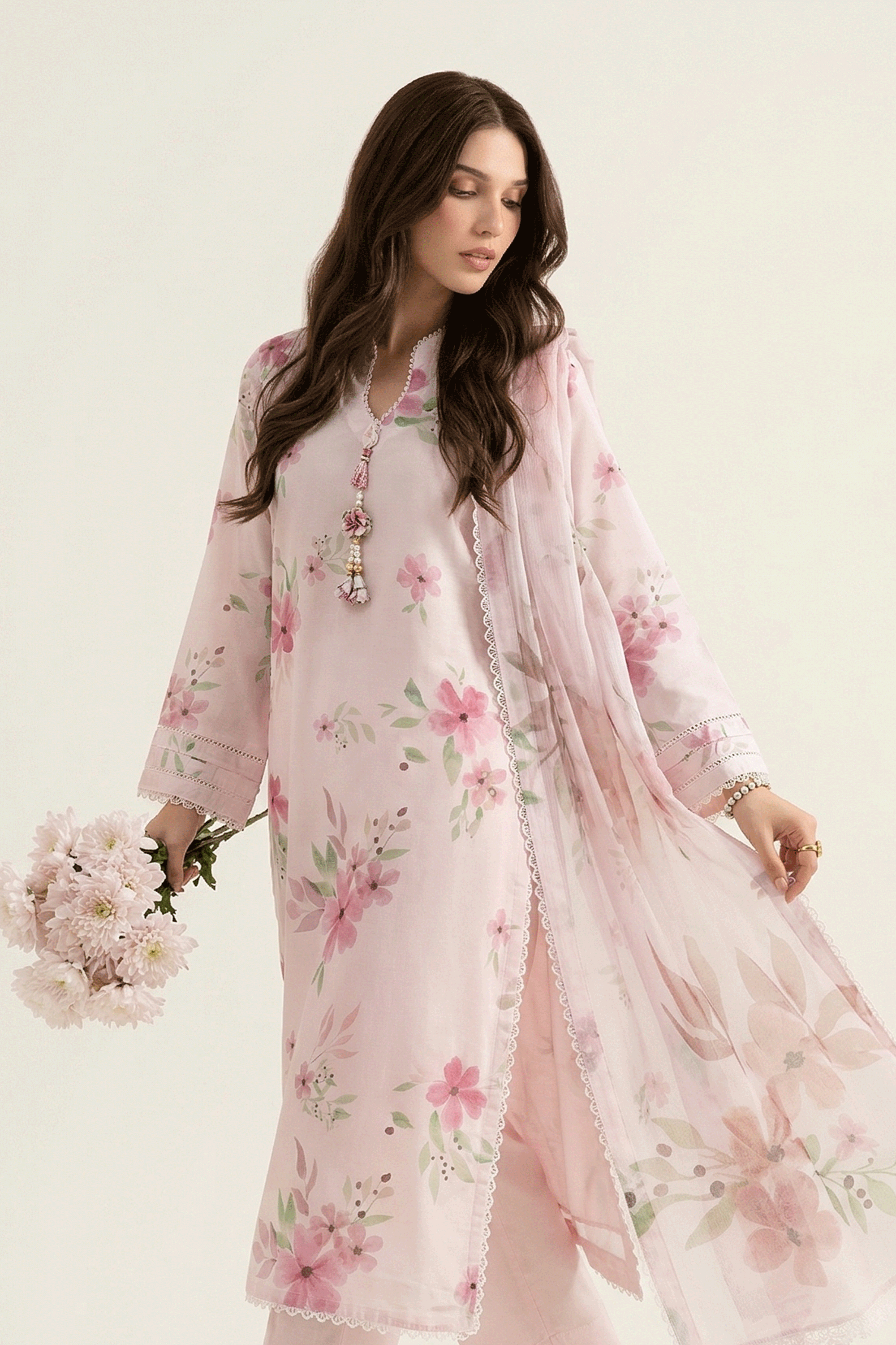 Crimson Garden - Printed Lawn Suit