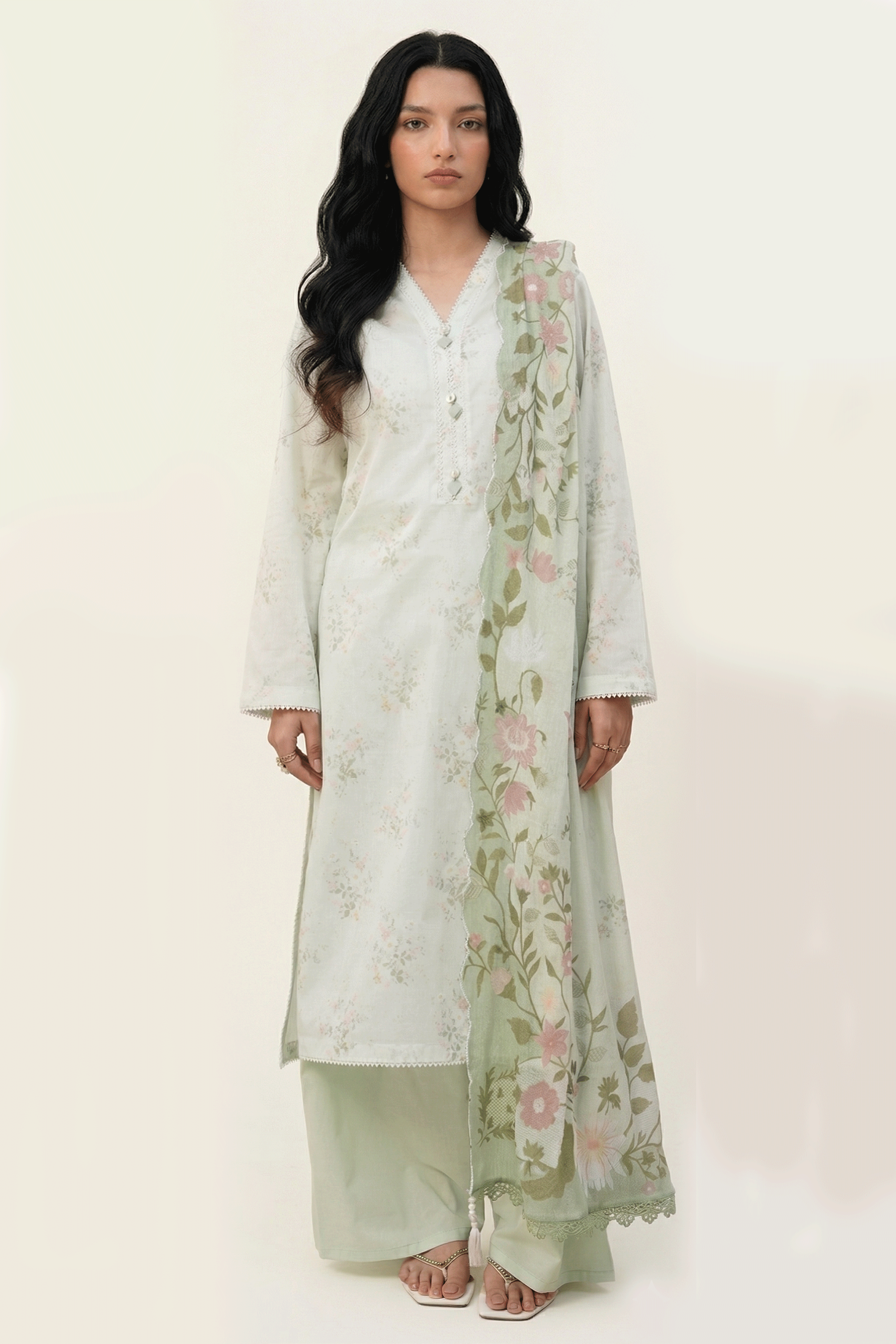 Sage Haven - Printed Lawn Suit