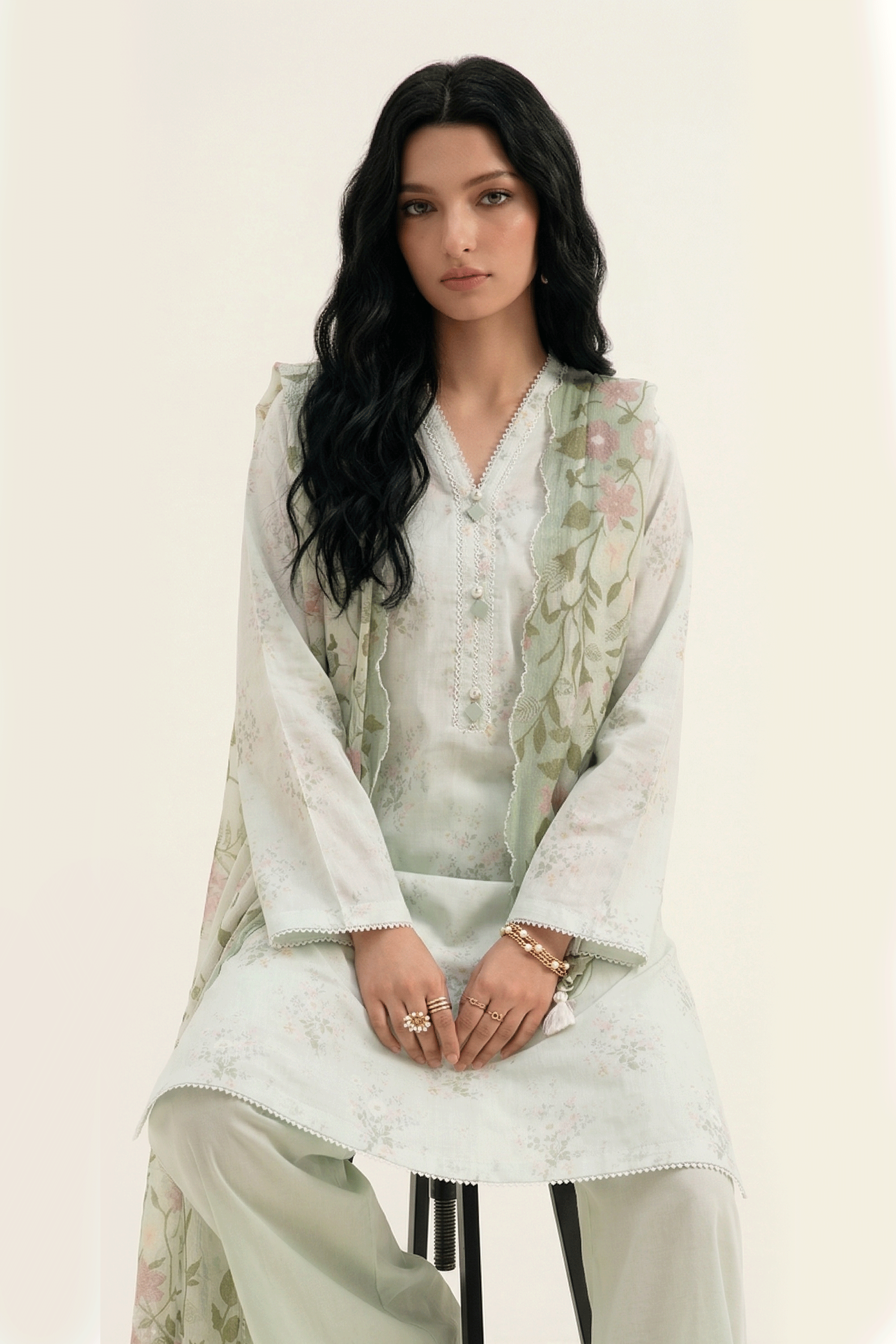 Sage Haven - Printed Lawn Suit